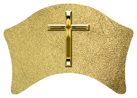 DABAN-510-GD-SH-GD Gold Single Cross Shimmer Gold